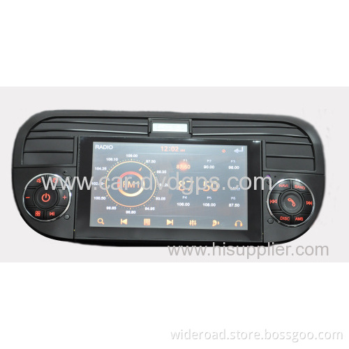 1 Din Fiat 500 Car Dvd Car Radio With Gps Navigation Support Blue &amp; Me System And Usb/aux Play 
